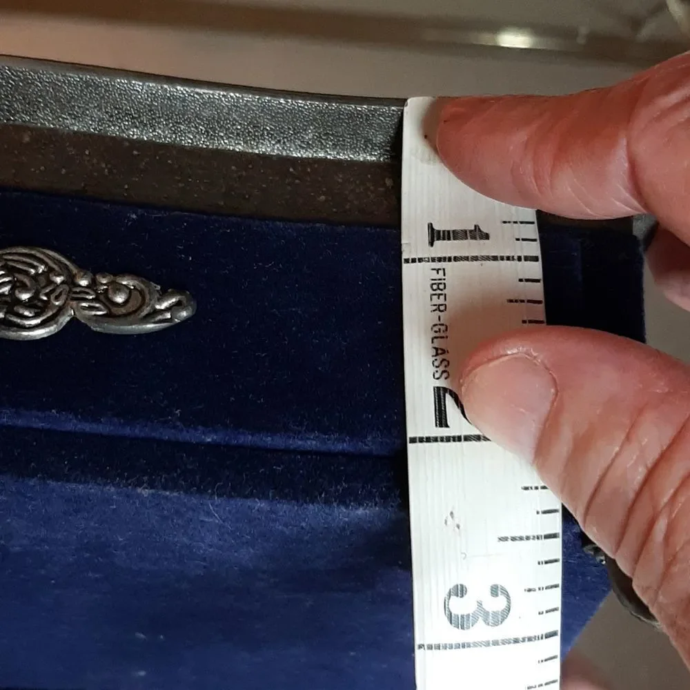 SilverSmith‎   Vintage 60s Mirror Blue Velvet Jewerly Box